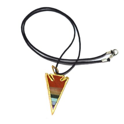 Bonded Seven Chakra Arrowheads Pendant