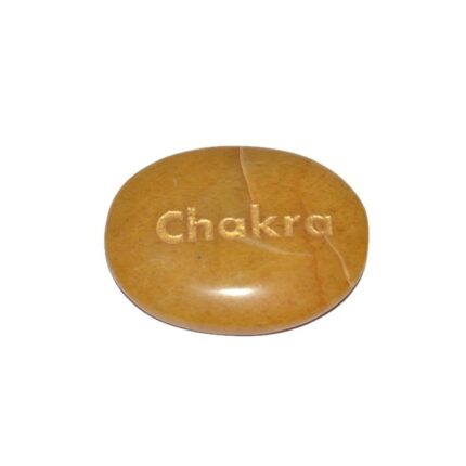 Golden Quartz Chakra Engraved Word Stones | Healing customized Engraved Stones