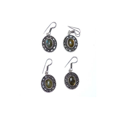 Gemstone Healing Labradorite Earrings