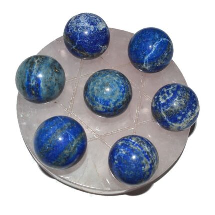 Rose Base 7 Lapis Lazuli Ball on Star of David